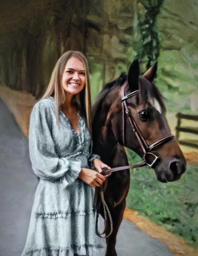 Portrait of Girl and Horse