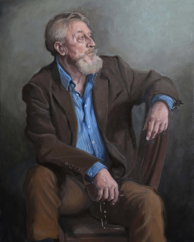 Oil Portrait of man on chair